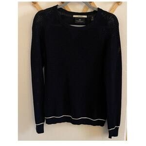 Scotch & Soda Sweater Women’s Acapulco Navy 2 Crew Neck Cotton Blend Long Sleeve